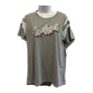 Los Angeles stripped short sleeve shirt